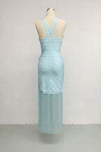 Stitched Tassel Long Bandage Chic Dress