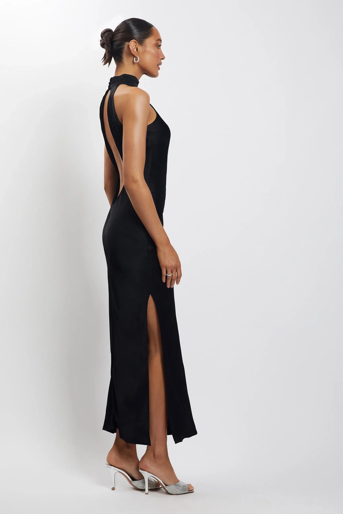 High Neck Long Party Dress Aclosy