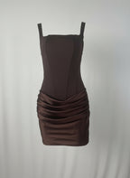 Carlina Graceful Tube Top Shoulder Strap Hot Girl Mini Dress