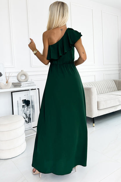 One-Shoulder Ruffled Maxi Dress Trendsi