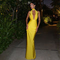 Alyia Halter Backless Maxi Dress