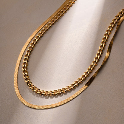 18K Gold-Plated Double Layered Necklace Trendsi