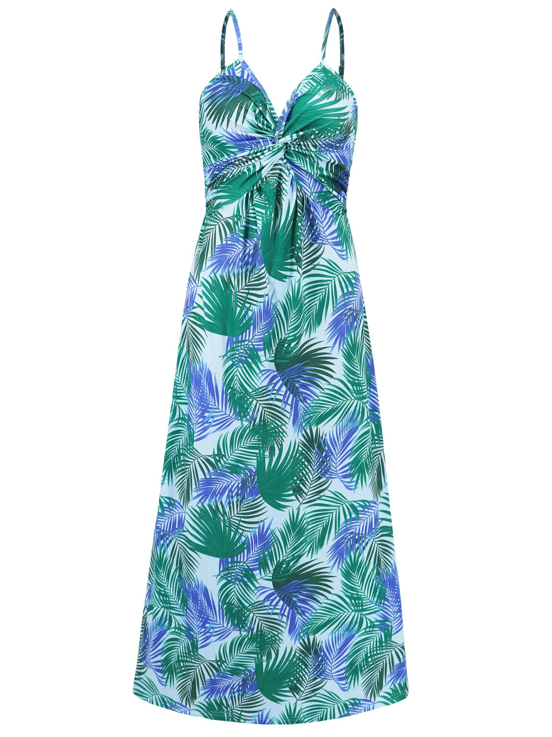 Twisted Printed V-Neck Cami Dress Trendsi