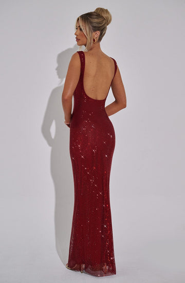 maxi red sparkly dress ALLURE SPARKLE MAXI DRESS-RED – Aclosy