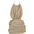 Chic Sleeveless Halter neck  Bodycon Dress