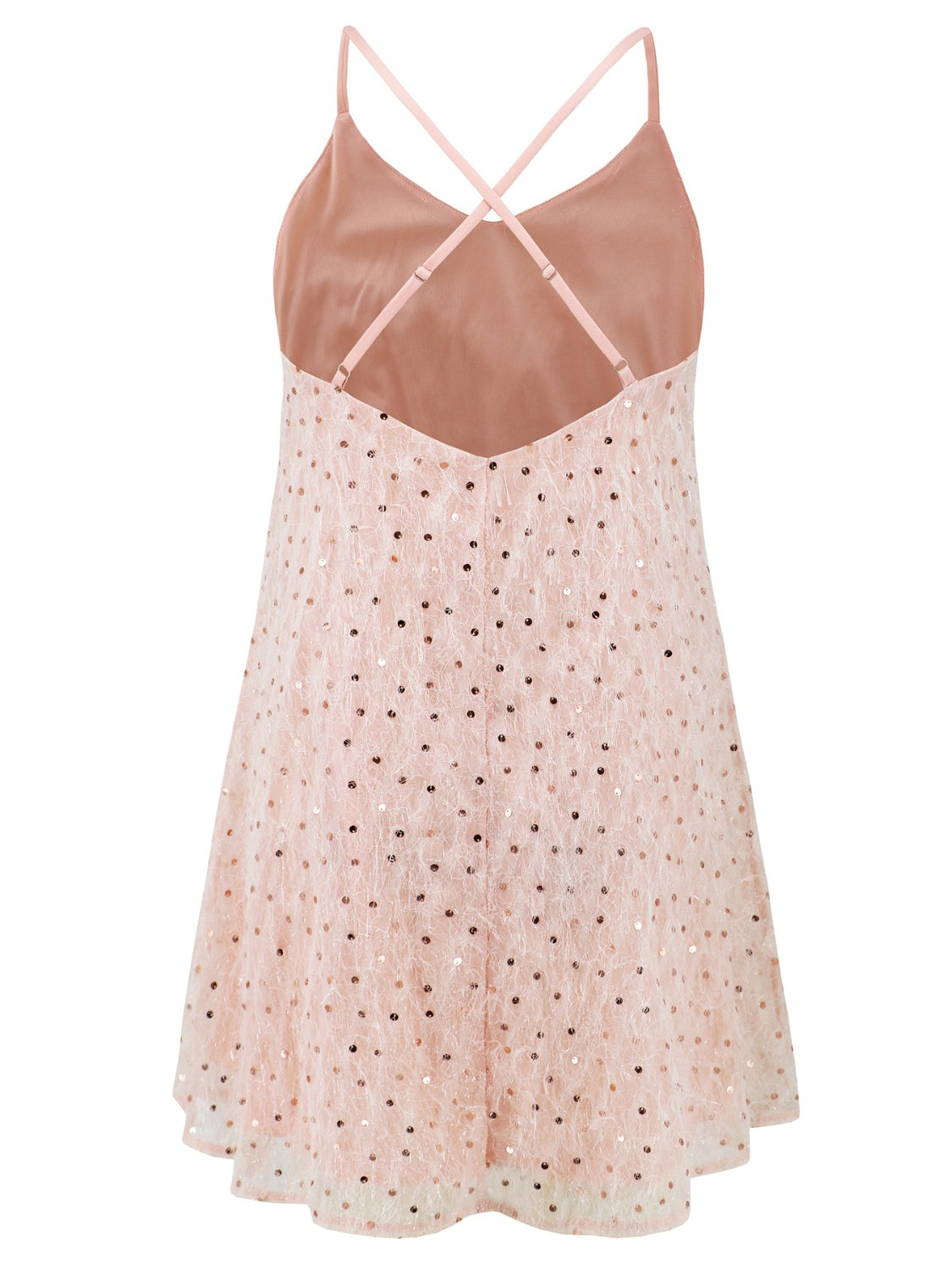 Sequin V-Neck Mini Cami Dress Trendsi