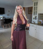 Maelle Draped Chiffon Maxi Dress