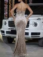 Evelny Velvet Maxi Dress