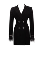ELERKA MINI FUR SLEEVED BLAZER