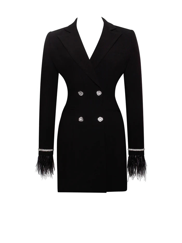 ELERKA MINI FUR SLEEVED BLAZER
