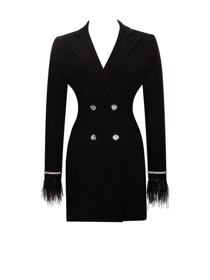 ELERKA MINI FUR SLEEVED BLAZER