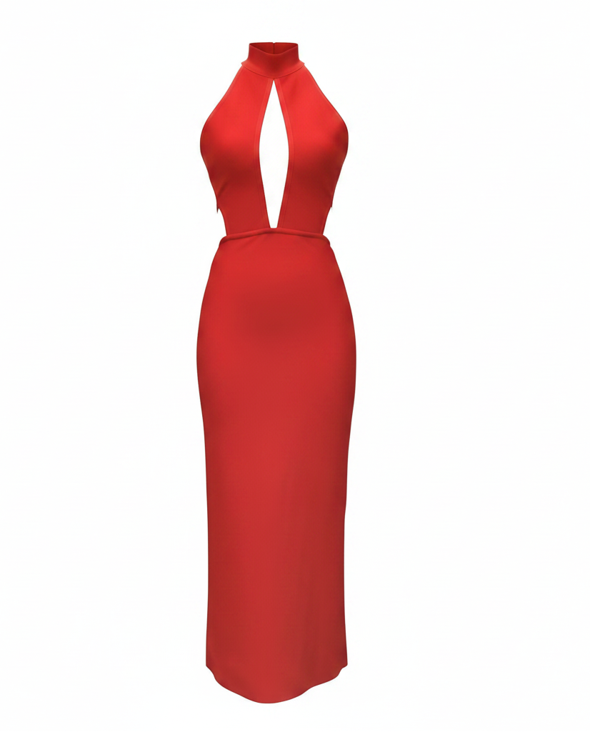 Allesha Backless Strappy Bandage Dress