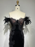 Women's Fashion Lace Black Camisole Dress Aclosy