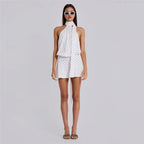 Backless Halter Slim Fit Sheath Mini Dress