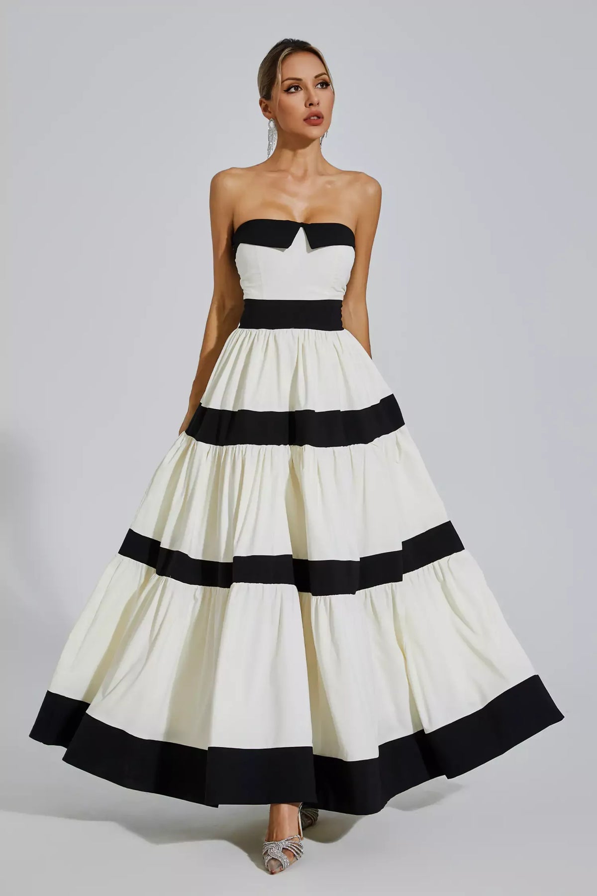 CHIC ELEGANT BOW MAXI DRESS