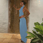 Sleeveless Vest Slim Fit Long Dress Suit