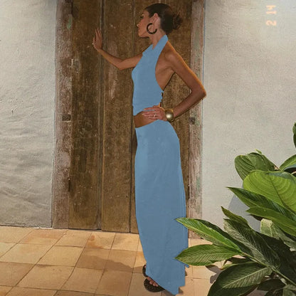 Sleeveless Vest Slim Fit Long Dress Suit