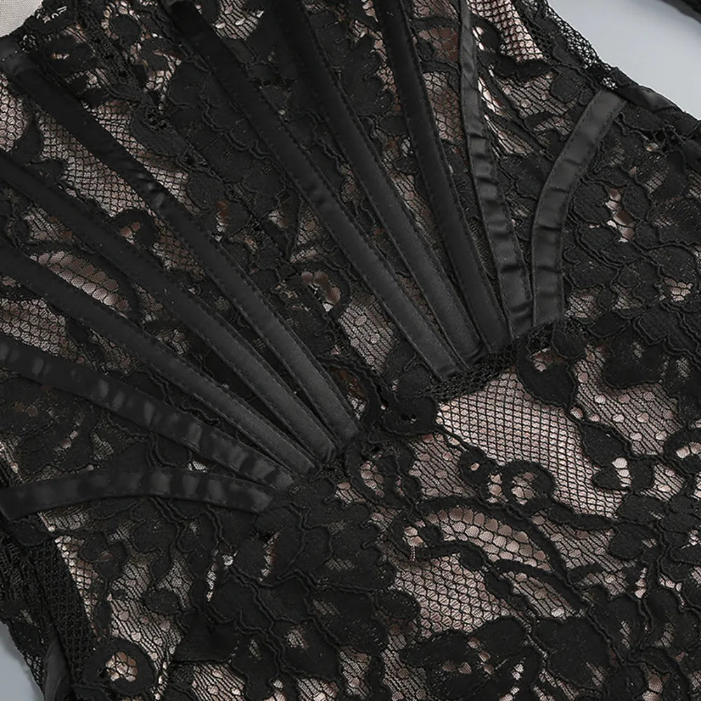 Alena Corset Black Mini Dress (Copy) Aclosy