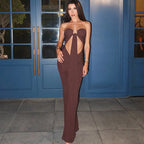 Sculpted Elegance High-Waist Cutout Dress