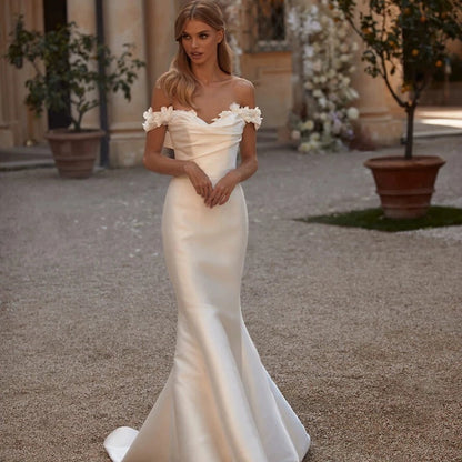 Wedding Dresses Mermaid Bride Dress With Detachable Train Aclosy