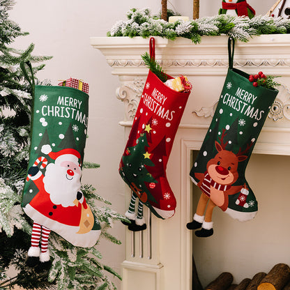 Printed Christmas Stocking Hanging Widget Trendsi