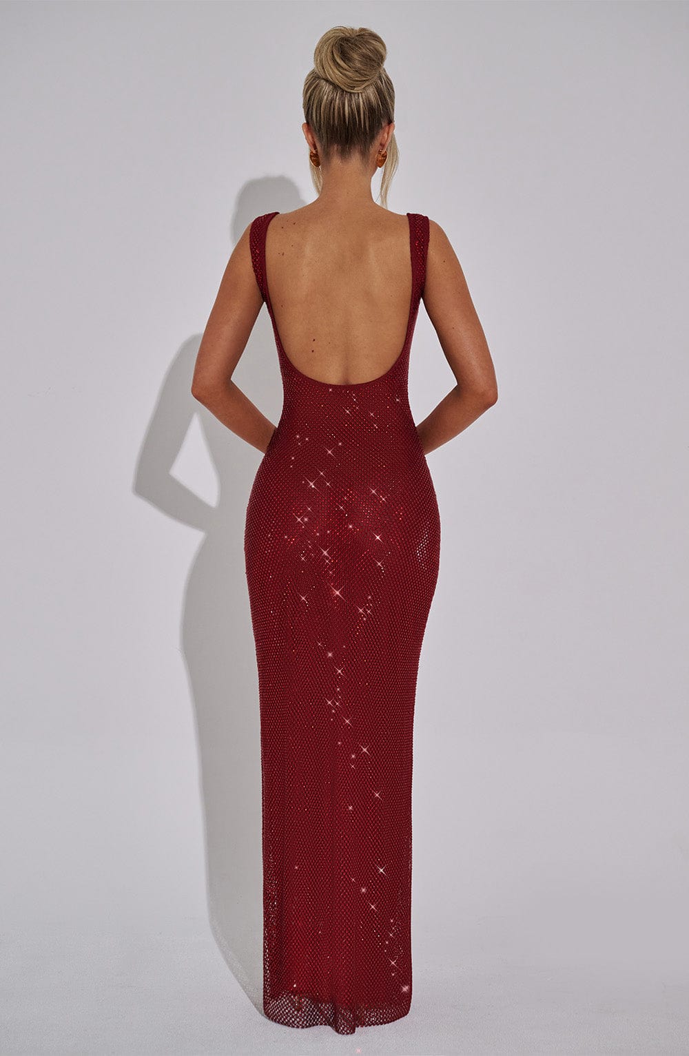 ALLURE SPARKLE MAXI DRESS-RED Aclosy ALLURE SPARKLE MAXI DRESS-RED Aclosy