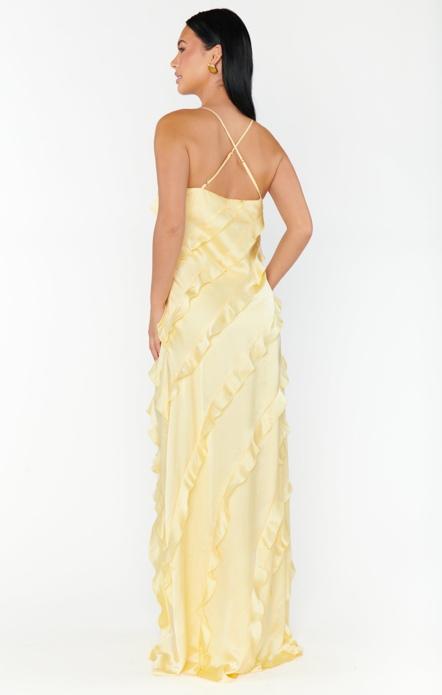 Salina Ruffle-Trim Resort Slip Maxi Dress