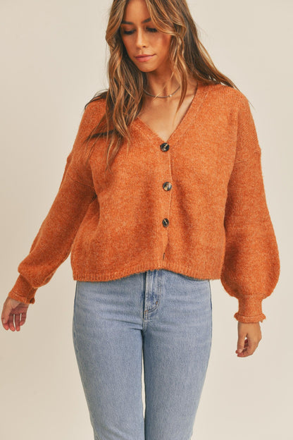 MABLE Long Sleeve Button Down Sweater Cardigan Trendsi