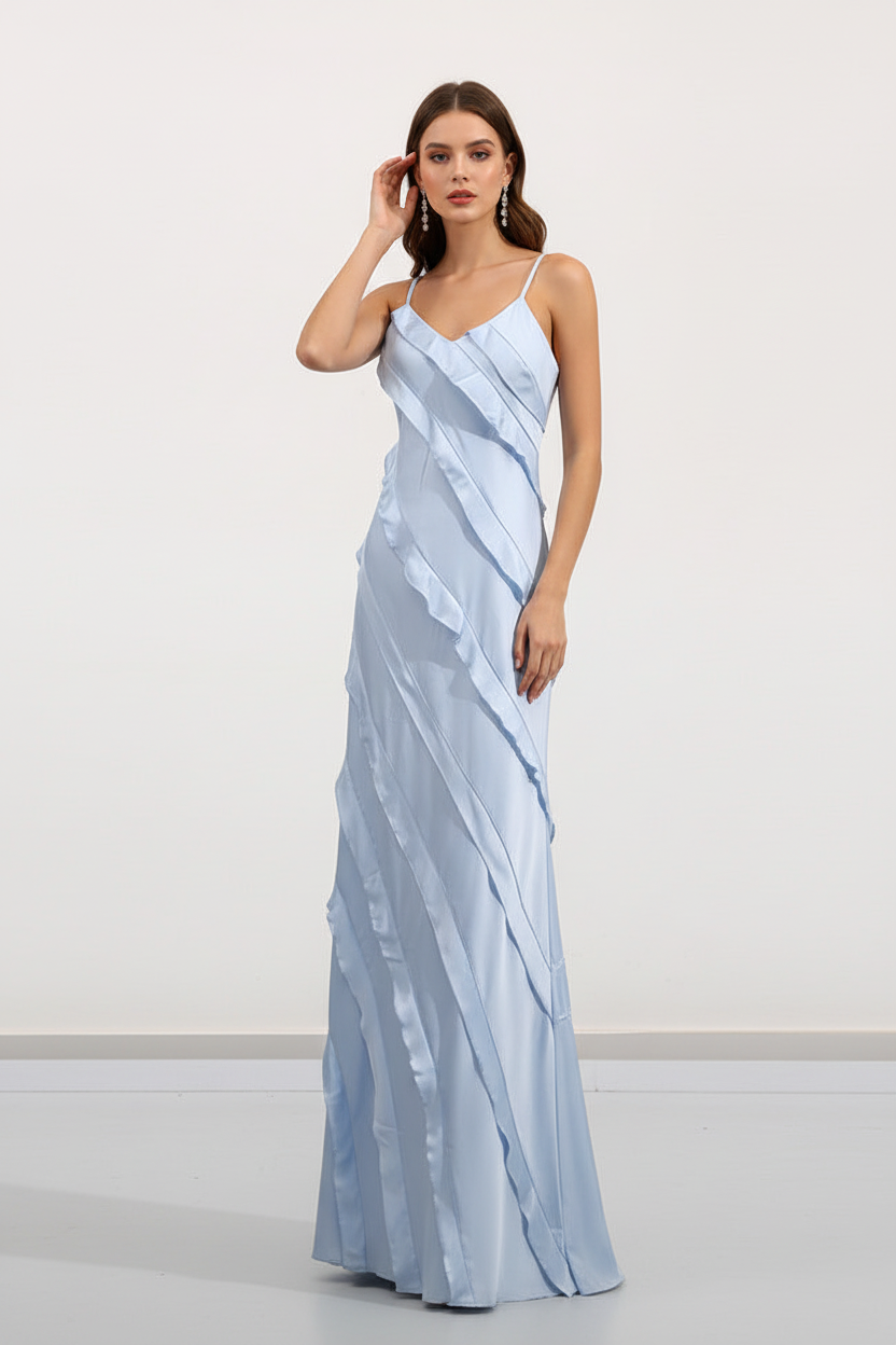 Salina Ruffle-Trim Resort Slip Maxi Dress