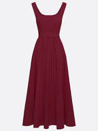 WELANA ELEGANT PLEATED MAXI DRESS