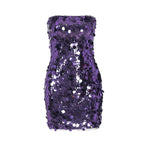 Women's Clothing Fashionable Sequins Bandeau Slim-fit Dress null