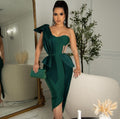 Women's Fashion Three-dimensional Ruffled Shoulder Dress aclosy