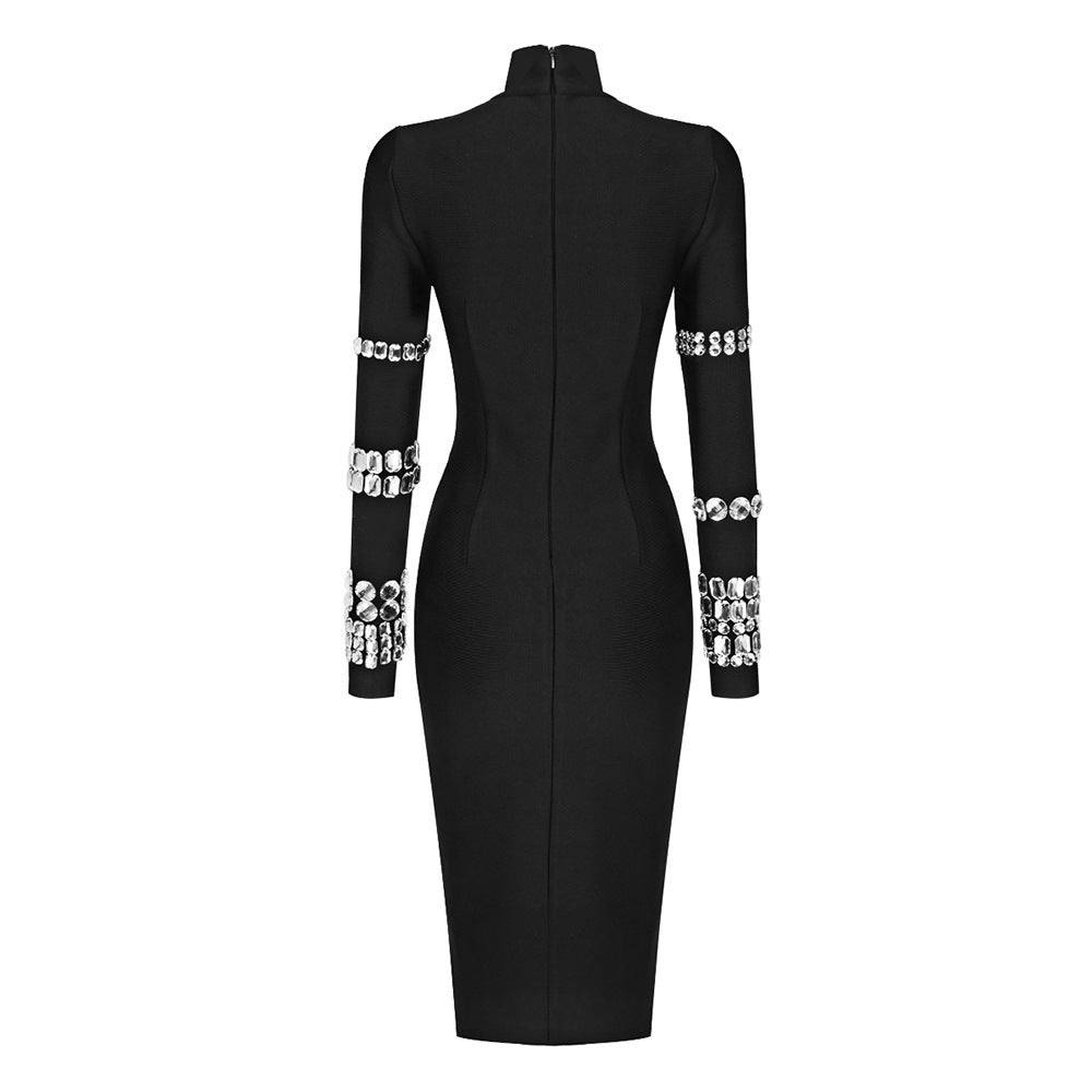 Charming Black Diamond Bandage Dress Aclosy Charming Black Diamond Bandage Dress Aclosy