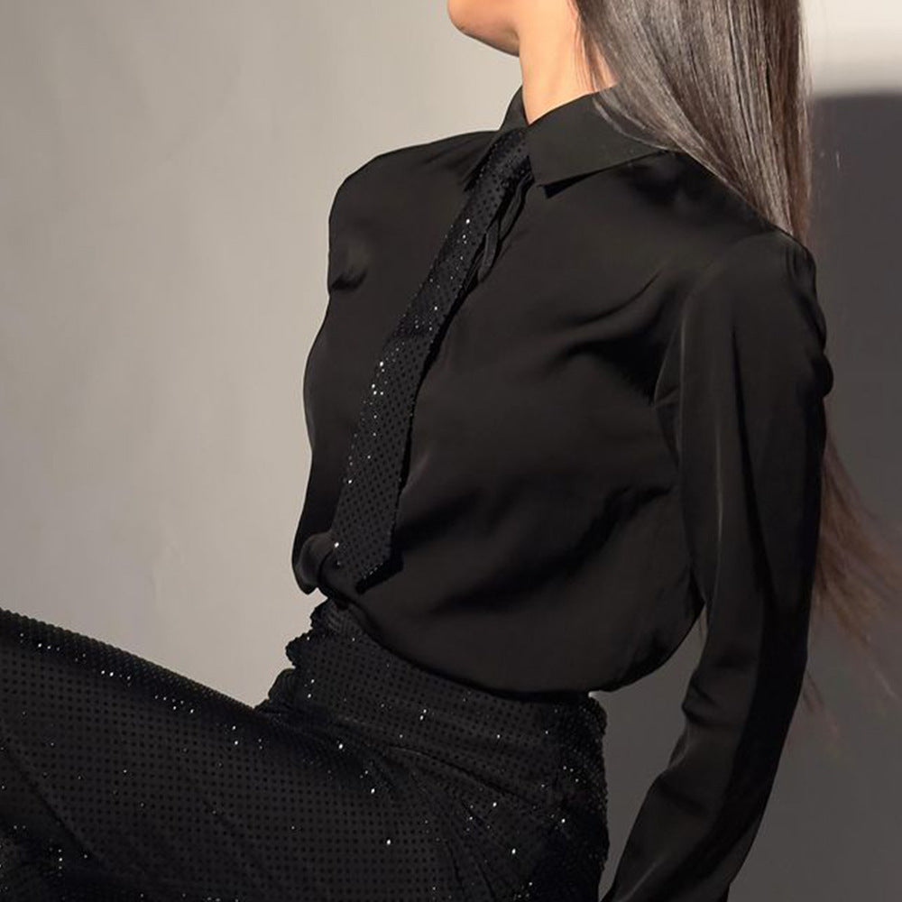 Heavy Industry Hot Diamond Split Wrap Hip Skirt Set Aclosy