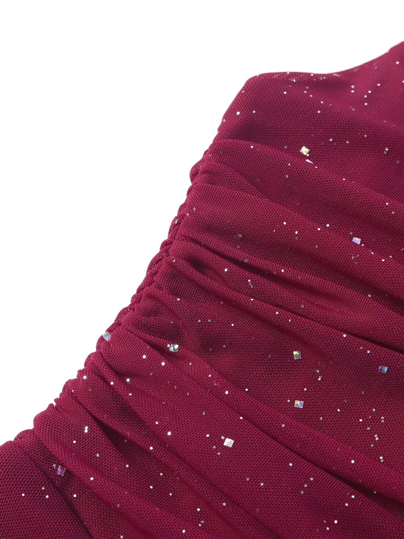 Salena Elegant Mesh Strapless Backless Maxi Dresss