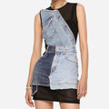Women's Fashionable Round Neck Mini Dress aclosy