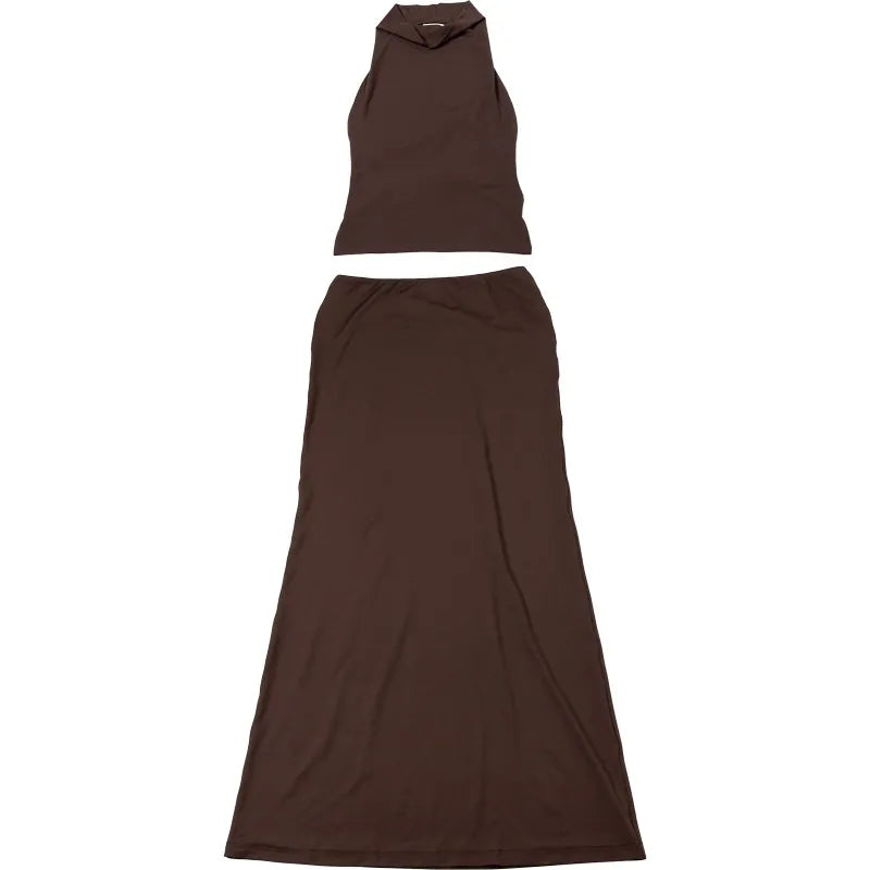 Sleeveless Vest Slim Fit Long Dress Suit