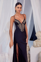 Women's Lace Patchwork Suspender Dress aclosy