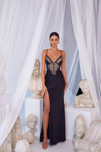 Women's Lace Patchwork Suspender Dress aclosy