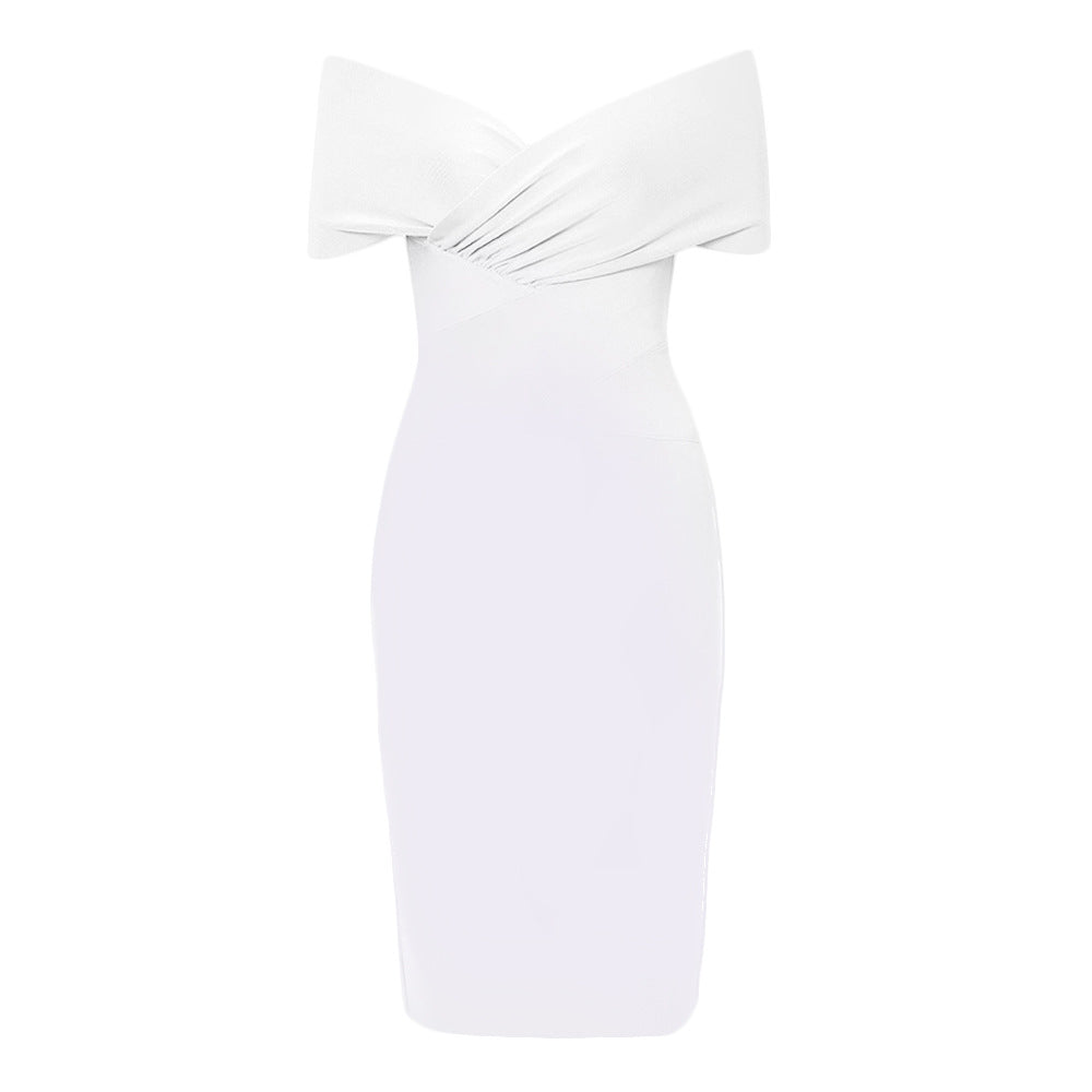 Meiga Off Shoulder Bandage Dress aclosy