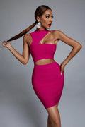 Bandage Evening Dress Sleeveless Waist-baring Dress aclosy