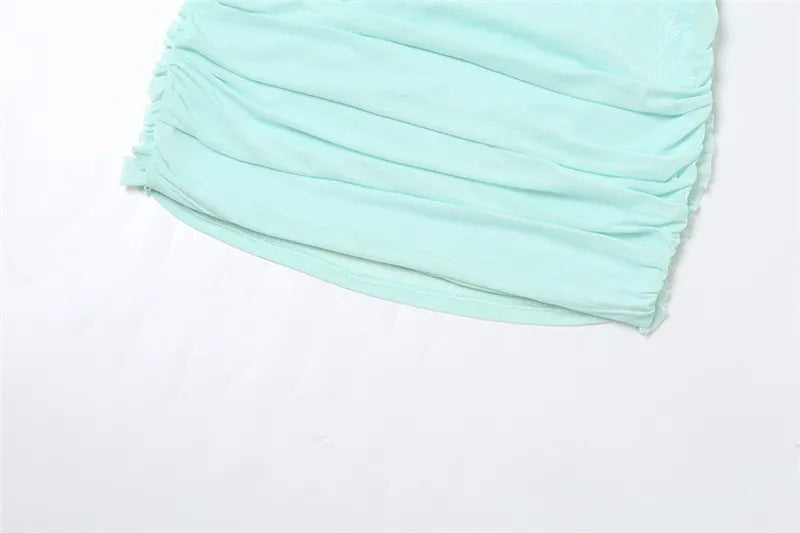 Sequin Gauze Stitching Hip Dress