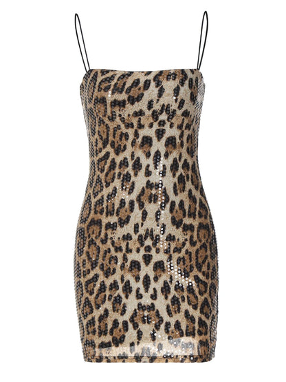 GIA LEOPARD MINI DRESS