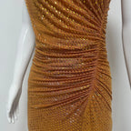 Chic Party Off-Shoulder Beaded Sleeveless Dress