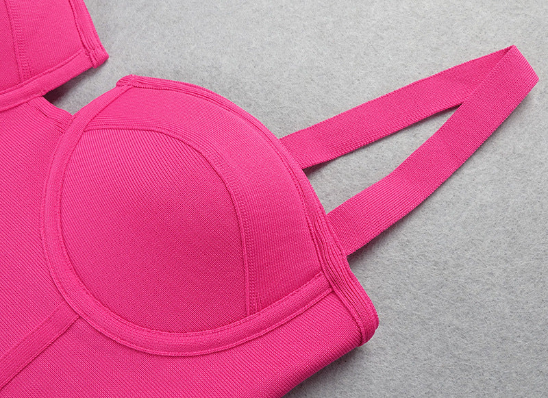 Women's Banquet Short Dress With Open Back And Waist Aclosy