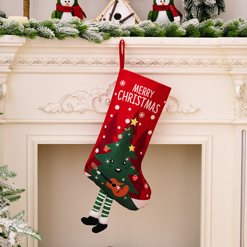 Printed Christmas Stocking Hanging Widget Trendsi