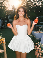 Elegant High-End Pettiskirt Flair Pumpkin Puff Dress