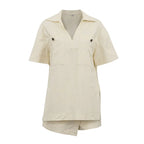 Chic Lapel Pocket Two-Piece Set