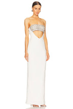 Allure Backless Cutout Diamond Maxi Dress