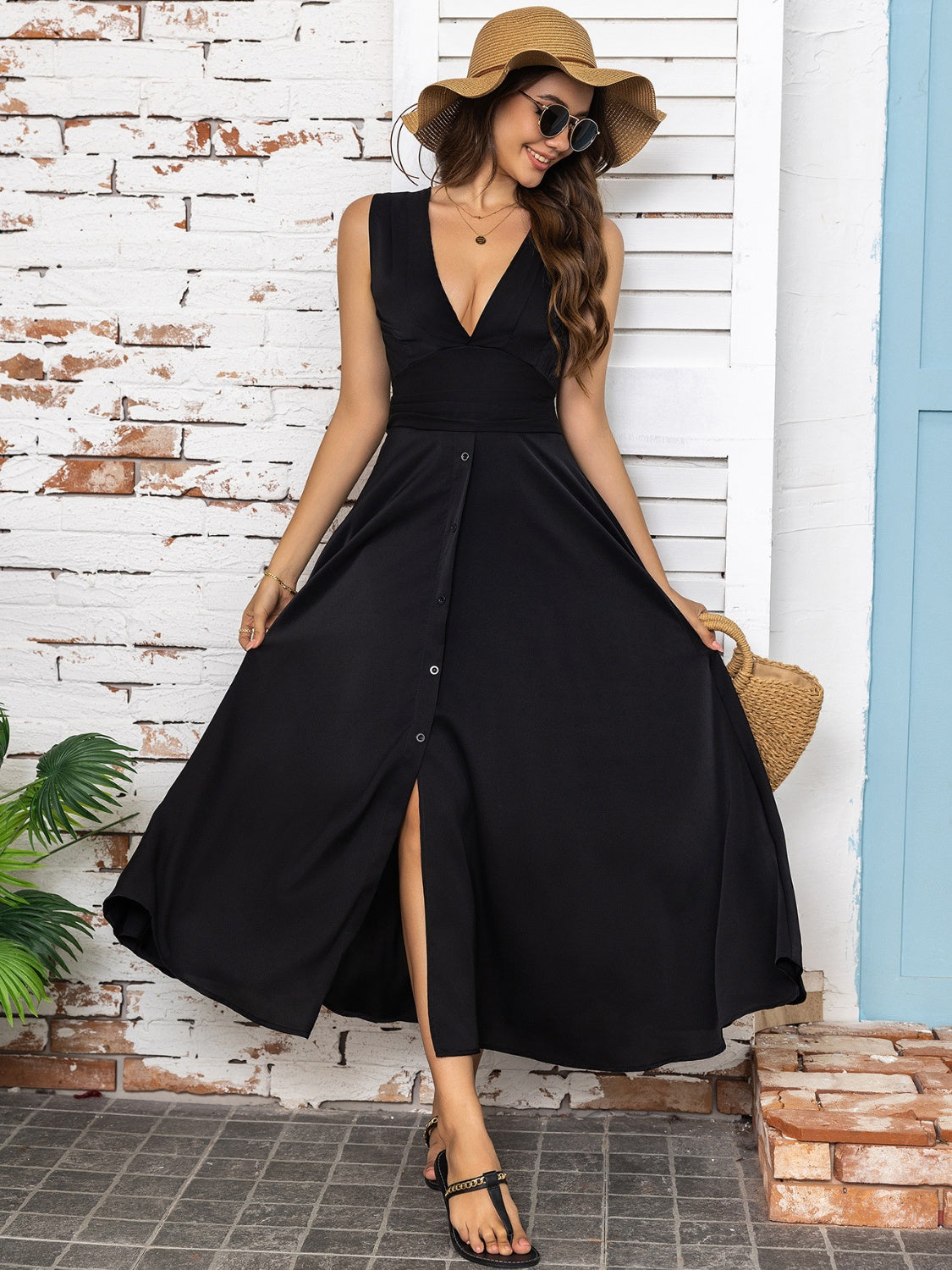 black v neck sleeveless dress Buy Black V-Neck Sleeveless Maxi Dress from Next USA